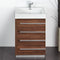 Fresca Livello 24" Walnut Modern Bathroom Vanity with Medicine Cabinet FVN8024GW
