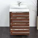 Fresca Livello 24" Walnut Modern Bathroom Vanity with Medicine Cabinet FVN8024GW