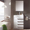 Fresca Livello 24" White Modern Bathroom Vanity with Medicine Cabinet FVN8024WH