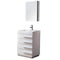 Fresca Livello 24" White Modern Bathroom Vanity w/ Medicine Cabinet FVN8024WH