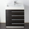 Fresca Livello 30" Black Modern Bathroom Vanity with Medicine Cabinet FVN8030BW