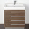 Fresca Livello 30" Gray Oak Modern Bathroom Vanity with Medicine Cabinet FVN8030GO