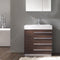 Fresca Livello 30" Walnut Modern Bathroom Vanity with Medicine Cabinet FVN8030GW