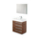 Fresca Livello 30" Walnut Modern Bathroom Vanity w/ Medicine Cabinet FVN8030GW