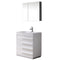 Fresca Livello 30" White Modern Bathroom Vanity w/ Medicine Cabinet FVN8030WH