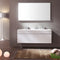 Fresca Largo 57" White Modern Bathroom Vanity with Wavy Double Sinks FVN8040WH