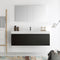 Fresca Mezzo 60" Black Wall Hung Single Sink Modern Bathroom Vanity with Medicine Cabinet FVN8041BW