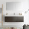 Fresca Mezzo 60" Gray Oak Wall Hung Single Sink Modern Bathroom Vanity with Medicine Cabinet FVN8041GO