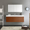 Fresca Mezzo 60" Teak Wall Hung Single Sink Modern Bathroom Vanity with Medicine Cabinet FVN8041TK