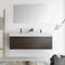 Fresca Mezzo 60" Gray Oak Wall Hung Double Sink Modern Bathroom Vanity with Medicine Cabinet FVN8042GO