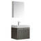 Fresca Alto 23" Gray Oak Wall Hung Modern Bathroom Vanity w/ Medicine Cabinet FVN8058GO