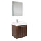 Fresca Alto 23" Walnut Modern Bathroom Vanity w/ Medicine Cabinet FVN8058GW