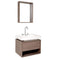 Fresca Potenza 28" Gray Oak Modern Bathroom Vanity w/ Pop Open Drawer FVN8070GO