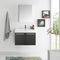 Fresca Vista 30" Black Wall Hung Modern Bathroom Vanity with Medicine Cabinet FVN8089BW