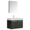 Fresca Vista 30" Black Wall Hung Modern Bathroom Vanity w/ Medicine Cabinet FVN8089BW