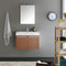 Fresca Vista 30" Teak Wall Hung Modern Bathroom Vanity with Medicine Cabinet FVN8089TK