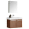 Fresca Vista 30" Teak Wall Hung Modern Bathroom Vanity w/ Medicine Cabinet FVN8089TK