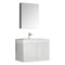 Fresca Vista 30" White Wall Hung Modern Bathroom Vanity w/ Medicine Cabinet FVN8089WH