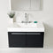Fresca Vista 36" Black Modern Bathroom Vanity with Medicine Cabinet FVN8090BW