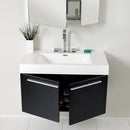 Fresca Vista 36" Black Modern Bathroom Vanity with Medicine Cabinet FVN8090BW