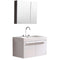 Fresca Vista 36" White Modern Bathroom Vanity w/ Medicine Cabinet FVN8090WH
