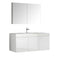 Fresca Vista 48" White Wall Hung Modern Bathroom Vanity w/ Medicine Cabinet FVN8092WH