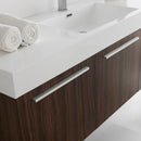 Fresca Vista 60" Walnut Wall Hung Single Sink Modern Bathroom Vanity with Medicine Cabinet FVN8093GW