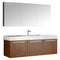 Fresca Vista 60" Teak Wall Hung Single Sink Modern Bathroom Vanity w/ Medicine Cabinet FVN8093TK
