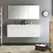 Fresca Vista 60" White Wall Hung Double Sink Modern Bathroom Vanity with Medicine Cabinet FVN8093WH-D