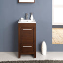 Fresca Allier 16" Wenge Brown Modern Bathroom Vanity with Mirror FVN8118WG