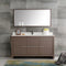 Fresca Allier 60" Gray Oak Modern Single Sink Bathroom Vanity with Mirror FVN8119GO-S