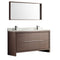 Fresca Allier 60" Gray Oak Modern Double Sink Bathroom Vanity w/ Mirror FVN8119GO