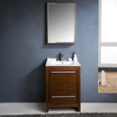 Fresca Allier 24" Wenge Brown Modern Bathroom Vanity with Mirror FVN8125WG