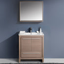 Fresca Allier 30" Gray Oak Modern Bathroom Vanity with Mirror FVN8130GO