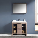 Fresca Allier 36" Gray Oak Modern Bathroom Vanity with Mirror FVN8136GO