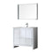 Fresca Allier 36" White Modern Bathroom Vanity w/ Mirror FVN8136WH