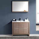 Fresca Allier 40" Gray Oak Modern Bathroom Vanity with Mirror FVN8140GO