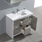 Fresca Allier Rio 40" Ash Gray Modern Bathroom Vanity with Medicine Cabinet FVN8140HA