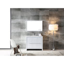 Fresca Allier 40" White Modern Bathroom Vanity with Mirror FVN8140WH