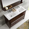 Fresca Allier 48" Wenge Brown Modern Double Sink Bathroom Vanity with Mirror FVN8148WG-D