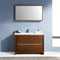 Fresca Allier 48" Wenge Brown Modern Bathroom Vanity with Mirror FVN8148WG