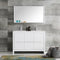Fresca Allier 48" White Modern Double Sink Bathroom Vanity with Mirror FVN8148WH-D