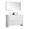 Fresca Allier 48" White Modern Double Sink Bathroom Vanity w/ Mirror FVN8148WH-D