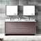 Fresca Allier 72" Gray Oak Modern Double Sink Bathroom Vanity with Mirror FVN8172GO
