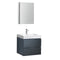 Fresca Valencia 24" Dark Slate Gray Wall Hung Modern Bathroom Vanity w/ Medicine Cabinet FVN8324GG