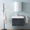 Fresca Valencia 30" Dark Slate Gray Wall Hung Modern Bathroom Vanity with Medicine Cabinet FVN8330GG