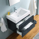 Fresca Valencia 30" Dark Slate Gray Wall Hung Modern Bathroom Vanity with Medicine Cabinet FVN8330GG