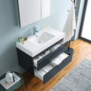 Fresca Valencia 36" Dark Slate Gray Wall Hung Modern Bathroom Vanity with Medicine Cabinet FVN8336GG