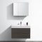 Fresca Valencia 36" Gray Oak Wall Hung Modern Bathroom Vanity with Medicine Cabinet FVN8336GO