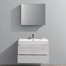 Fresca Valencia 36" Glossy White Wall Hung Modern Bathroom Vanity with Medicine Cabinet FVN8336WH